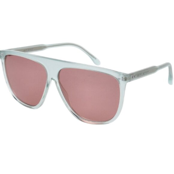 Isabel Marant Pilot Frame Shield Aviator Sunglasses Blue/ Pink - Picture 1 of 8